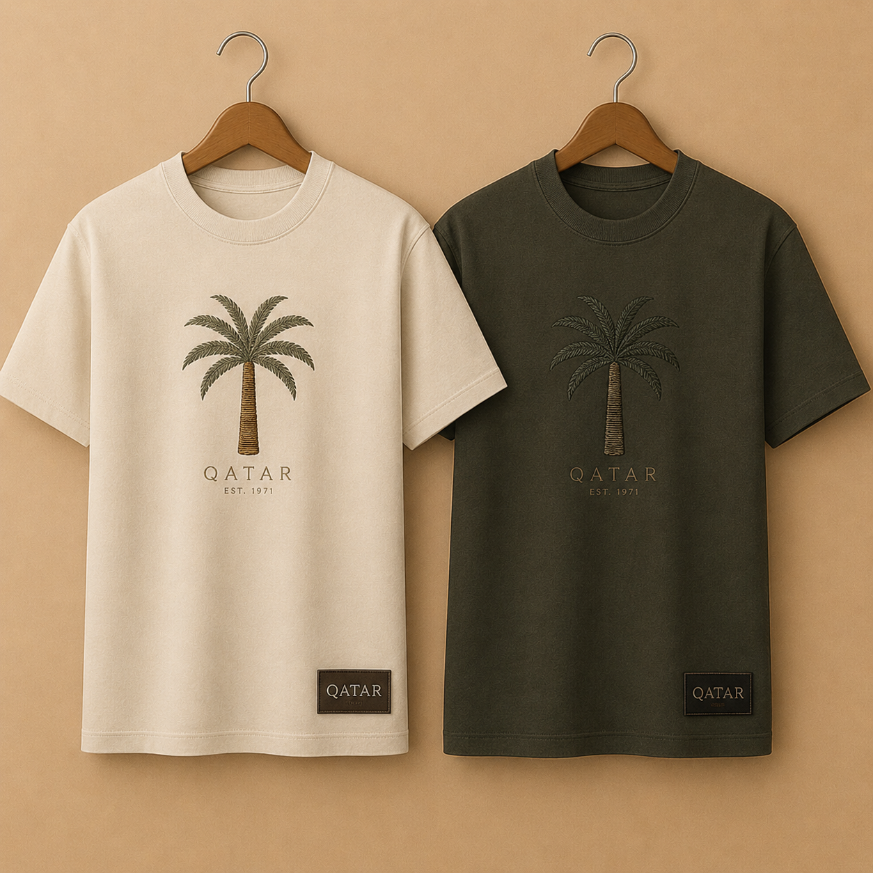Palm Street Bundle of 2 Printed T-Shirts - PBUN2TSQA4 - Green White